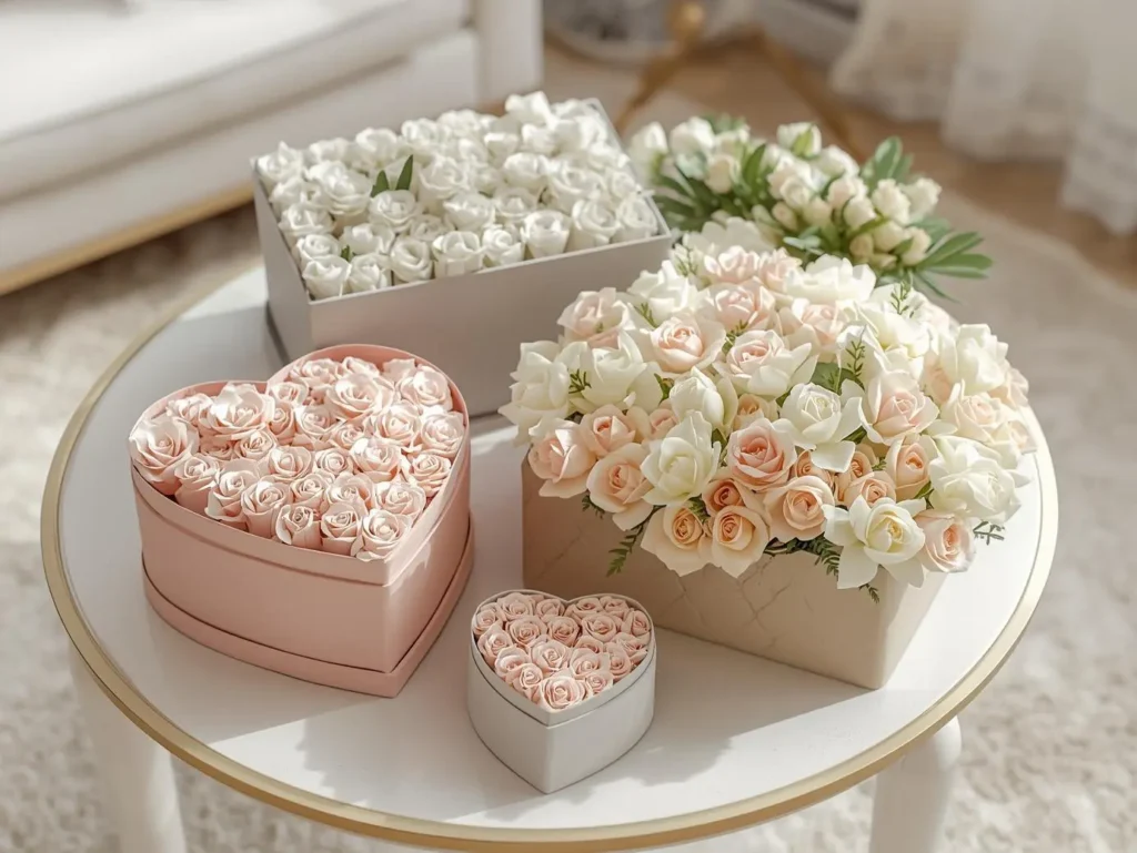 DIY Saint-Valentin : boîtes à roses décorées faites main, prêtes à offrir