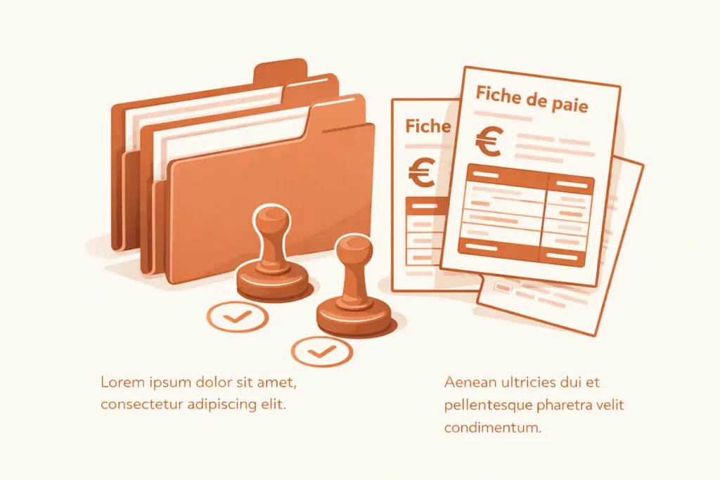 Infographie listant les documents obligatoires et facultatifs pour constituer un dossier de location solide en location entre particuliers.