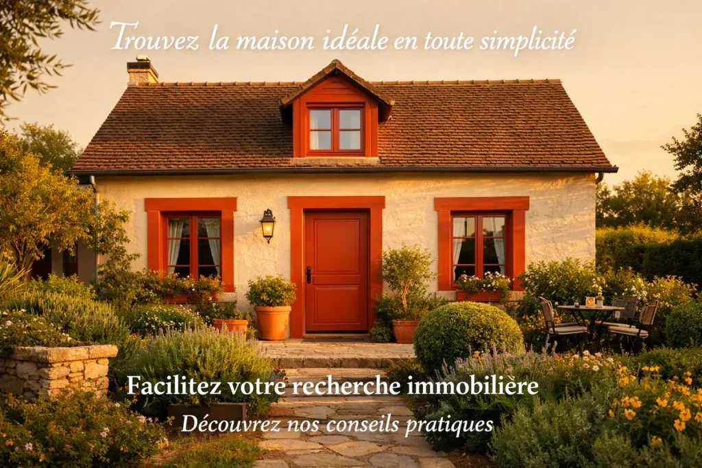 Location Maison — Maison accueillante avec jardin ensoleillé, symbolisant la recherche idéale de location. location maison autour de moi