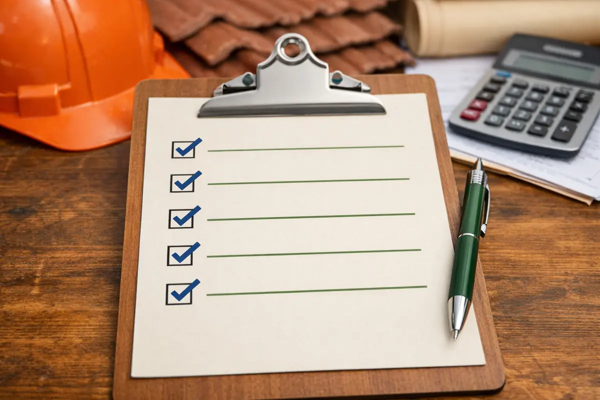 Liste de vérification des questions essentielles à poser à un professionnel RGE avant de signer un devis pour des travaux de rénovation de toiture.