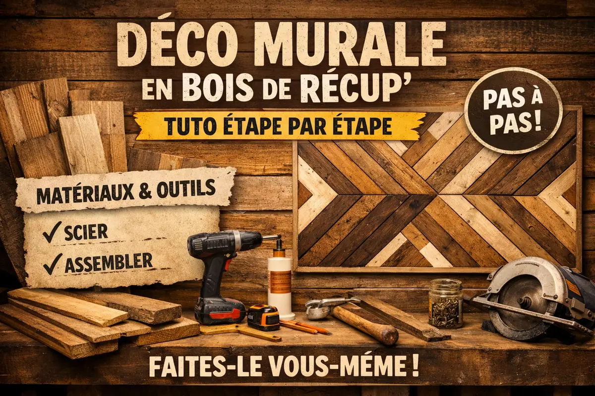 Miniature de tutoriel vidéo montrant comment créer une décoration murale en bois avec des matériaux de récupération