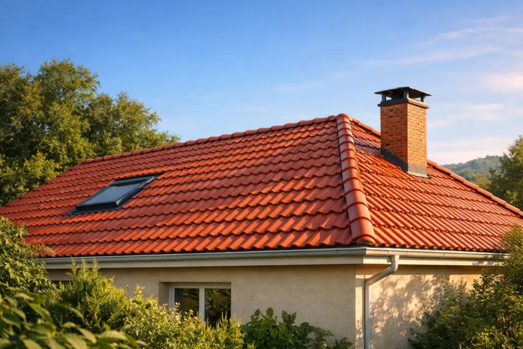 aide pour renovation toiture — Toiture rénovée avec aides financières en 2026, ambiance chaleureuse et durable.